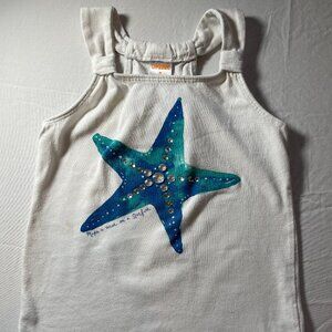Gymboree STARFISH with Rhinestones Tank Top TODDLER Size 5 2015 EUC